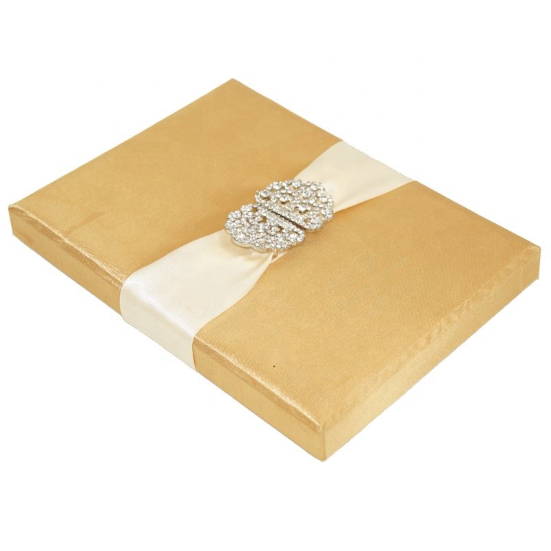 Customize Luxury Silk Wedding Invitation Gift Box Packaging Box For Small Business Luxury Paper Box With Lid