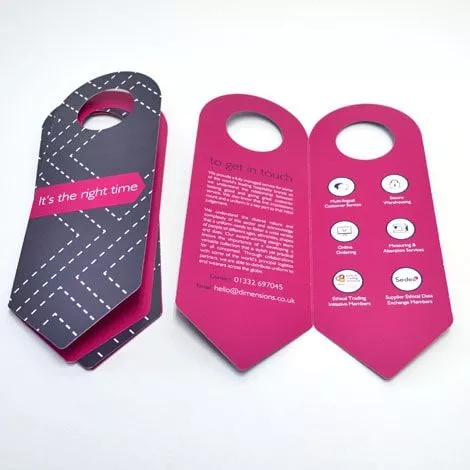 Door Hang Card Advertising Flyer Printing Lock Beauty Training Decoration Children DIY Creative Numbers PVC Paper Hang Tag