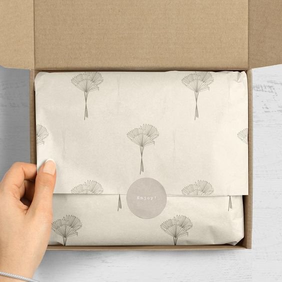 Packaging Paper Factory Custom 17gsm Coated Paper Wrapping Tissue Paper With Your Brand Logo