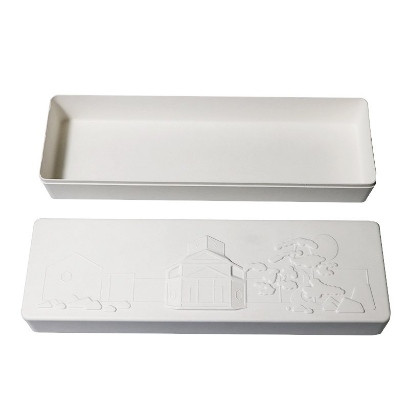 Eco Biodegradable Custom Printing Color Luxury Lipstick Cosmetics Sugarcane Bagasse Paper Molded Pulp Tray Packaging With Lid