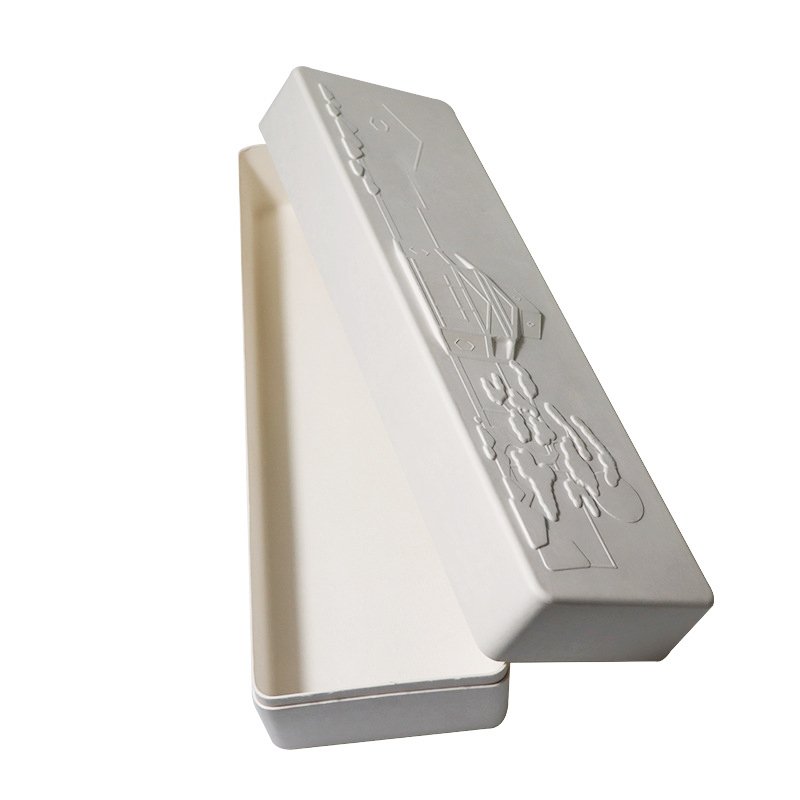 Eco Biodegradable Custom Printing Color Luxury Lipstick Cosmetics Sugarcane Bagasse Paper Molded Pulp Tray Packaging With Lid