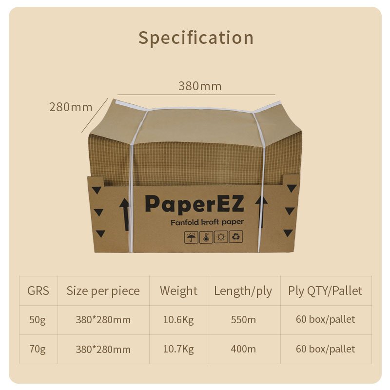 ULINEpak Fanfold Paper Void Fill Material for Protective Packaging