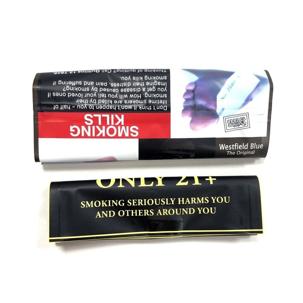 Custom Zipper Tabaco Bag Smoking Leaf Rolling Tobacco Pouch Packaging