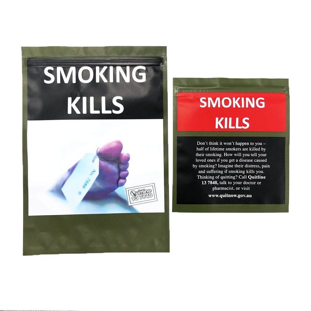 Custom Zipper Tabaco Bag Smoking Leaf Rolling Tobacco Pouch Packaging