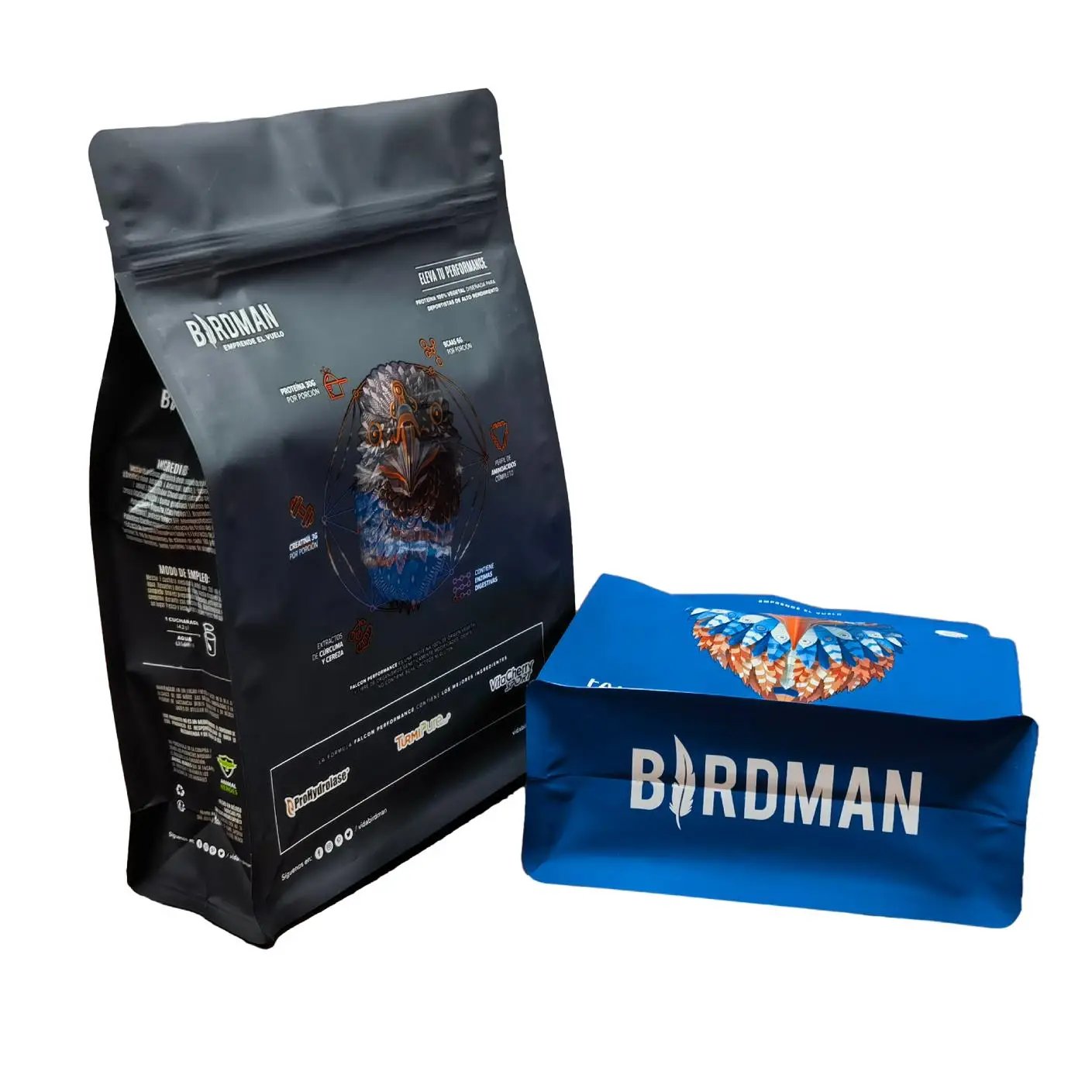 Customized Printing Side Gusset Handle Kraft Paper 5kg Flour Packaging Bag