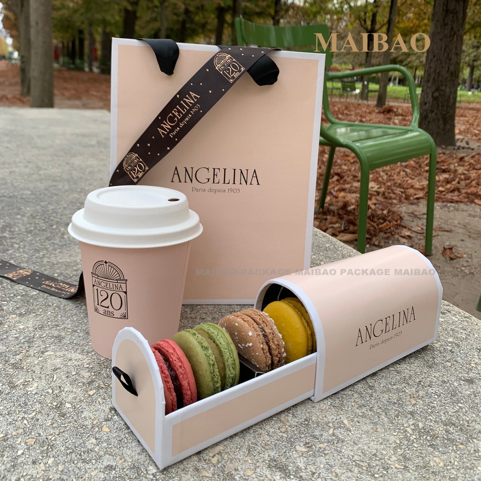 Customized Luxury Pink Black Gift Food Biscuit Macaron Packing Box Sweet Cookie Packaging Paper Macaron Box