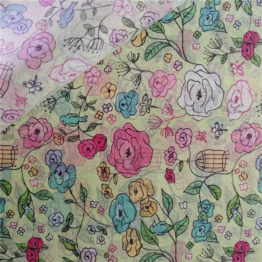 Roses Desgin In-stock Gift Wrapping Tissue Paper for Packing, Rosas Tissue Wrapping Paper for Wholesale