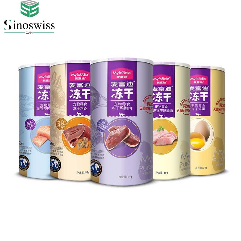 Custom Design Pet Food Packaging Cylinder Paper Tube Packaging for Dog Cat