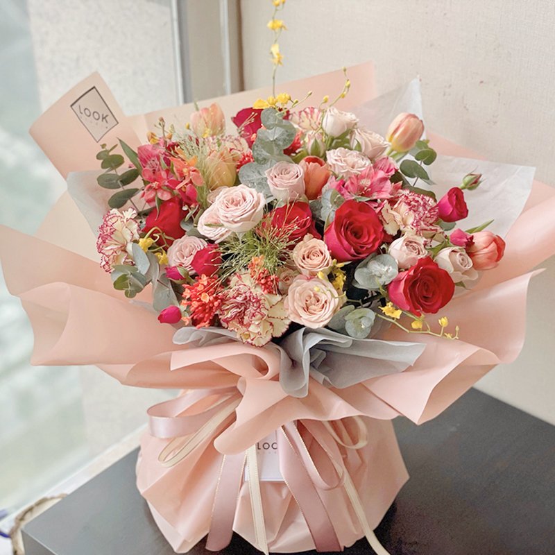 JAYWOOD 2022 Korean hansu double-sided waterproof Multi Colors roll bouquet fresh flower wrapping packaging paper