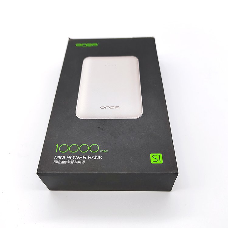 Wholesale Cheap Soft Art Paper Power Bank Packaging Custom Printed Handle Retail Power Bank Packaging Box