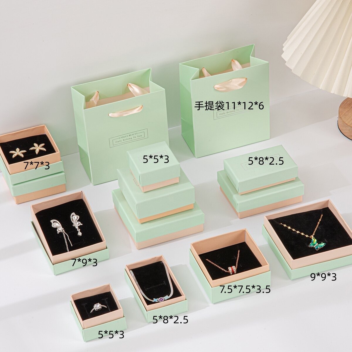 New Design Custom High end Orange Jewelry Packaging Box Ring Necklace Jewelry Storage Box