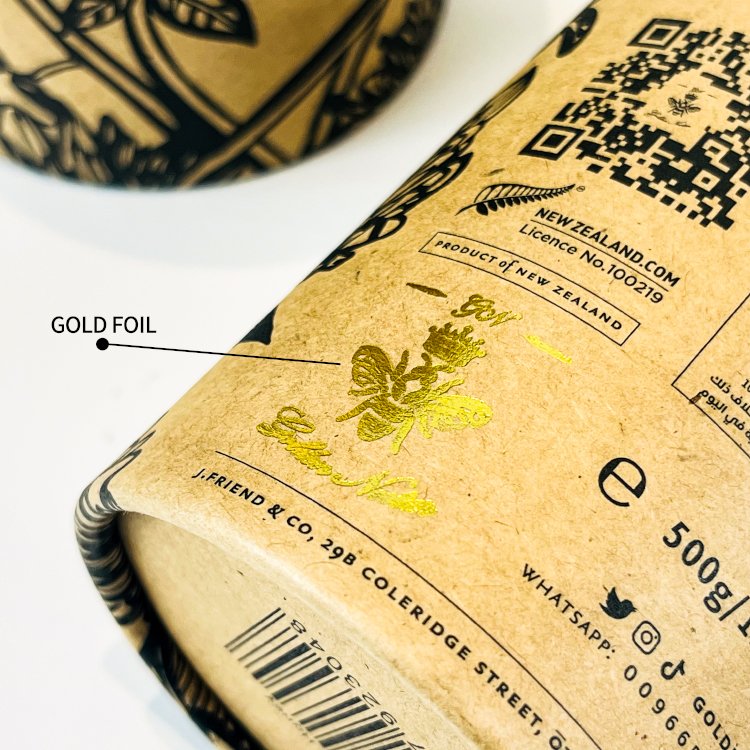 100% Natural recyclable custom printed logo cardboard kraft honey packaging paper box pot