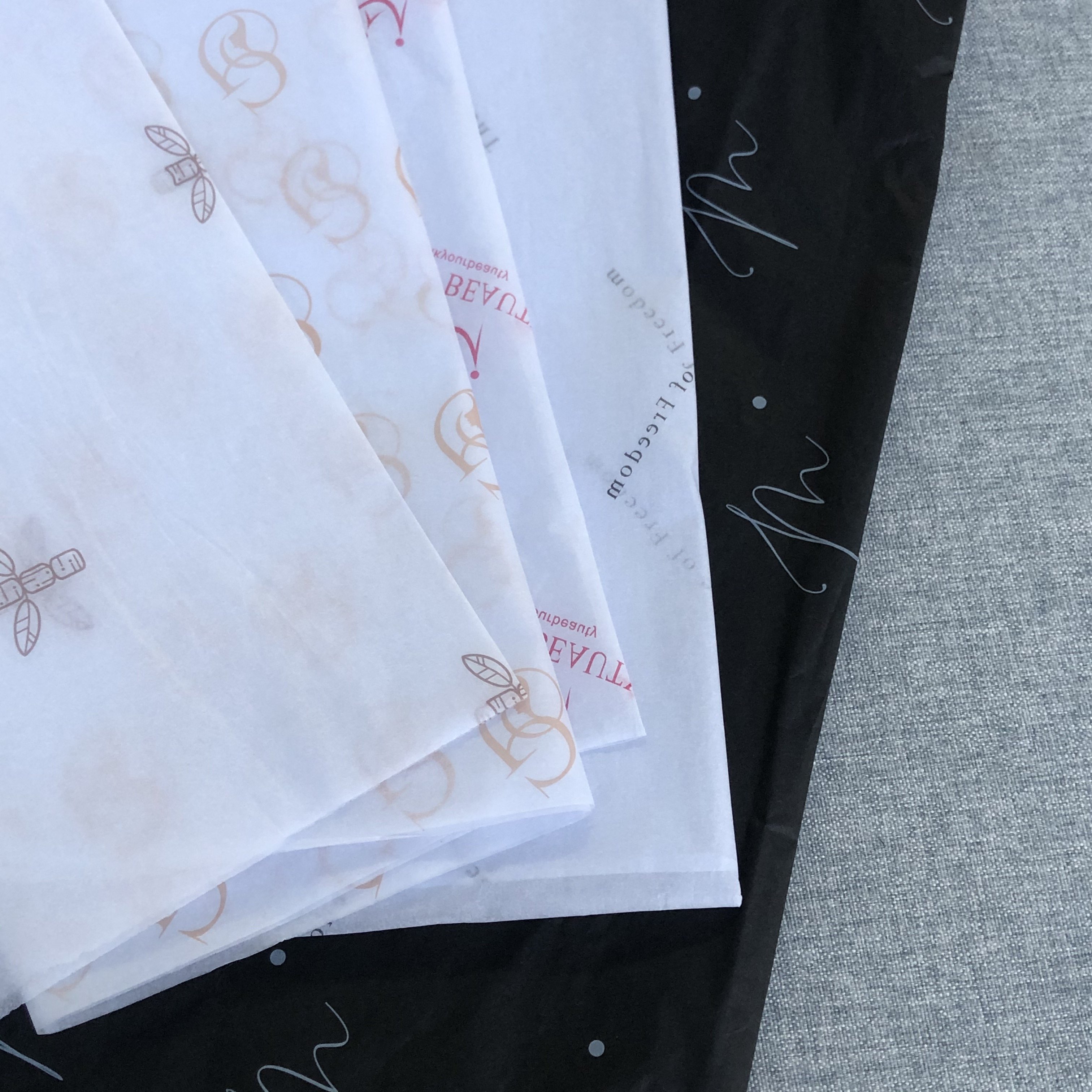 New Design Eco-friendly Packaging Custom Logo Printed Tissue Paper / Gift Wrap / Wrapping Tissue Paper Roll with Logo