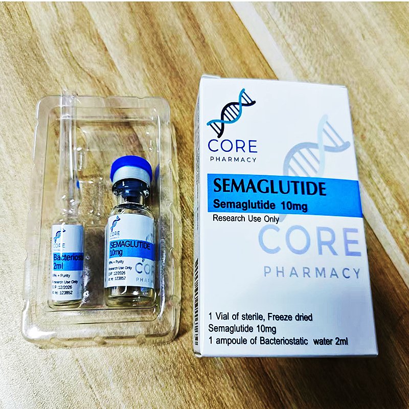 Custom Printing Blue Color your Own Brand Somatropina 10ml Liquid Box Packaging GH Paper Box with Label and Seal Sticker