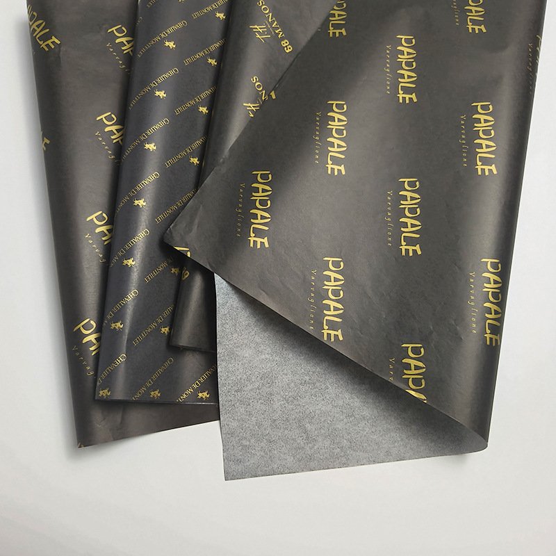 High Quality Wholesale Gold Brand Company Logo Tissue Paper Custom Packing Paper Printed Logo Wrapping paper