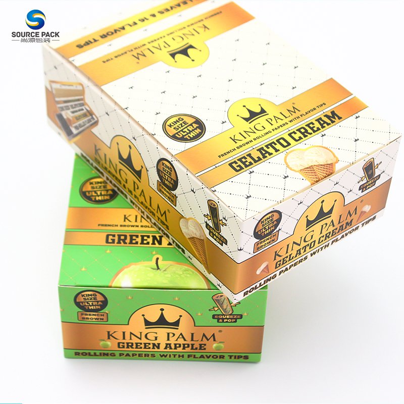 High Quality Cigar Packaging Kraft Paper Custom Counter Cardboard Retail Display Box For Rolling Tips Paper Display Box
