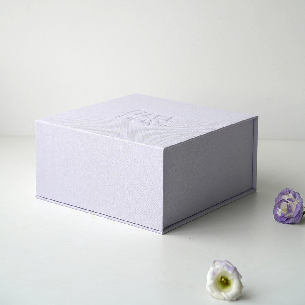 Custom Printing Cute Purple Cardboard Paper Hard Rigid Packaging Folding Magnetic Gift Box