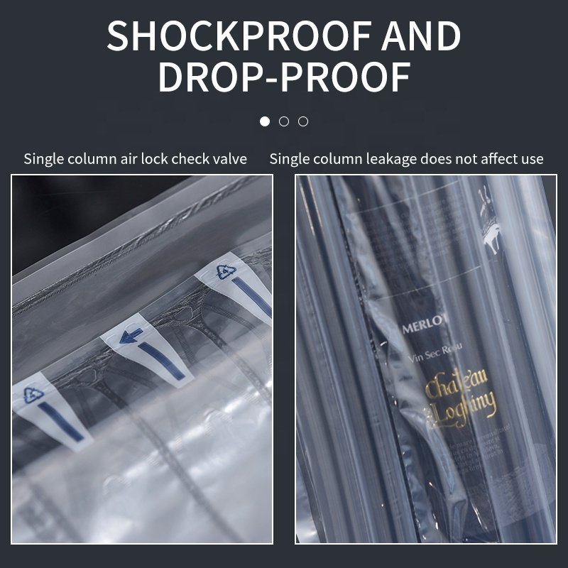 Red wine hand-held air column bag packaging cushioning bubble column inflatable bag air column anti drop packaging bag