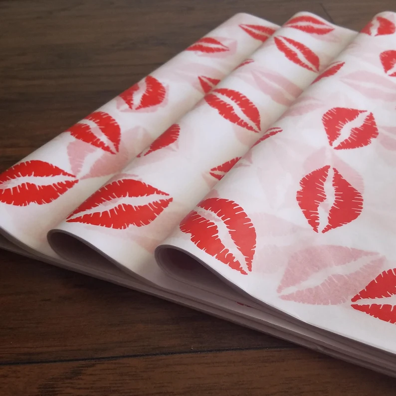 Wholesale Custom Text Logo Brand Pattern Packaging Tissue Wrapping Paper