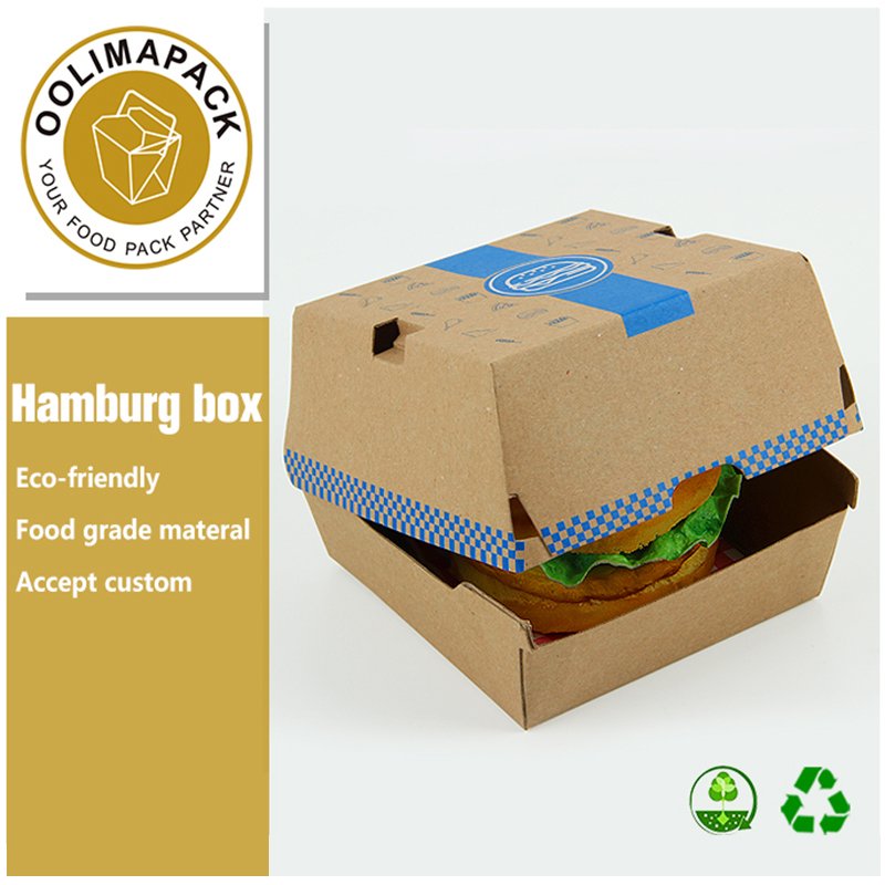 Large Clamshell Hamburger Take Out Carton,hot dog paper packaging box