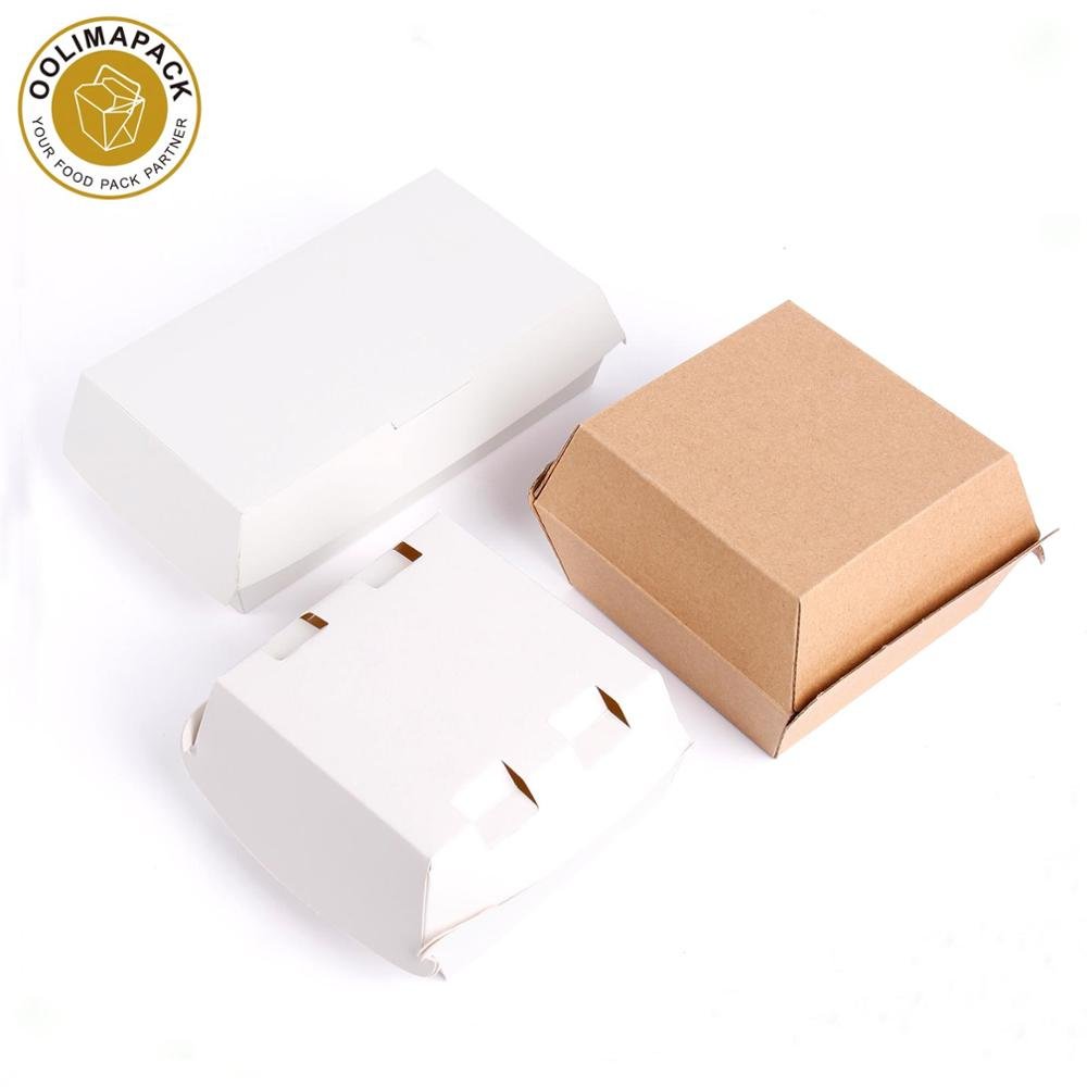 Large Clamshell Hamburger Take Out Carton,hot dog paper packaging box