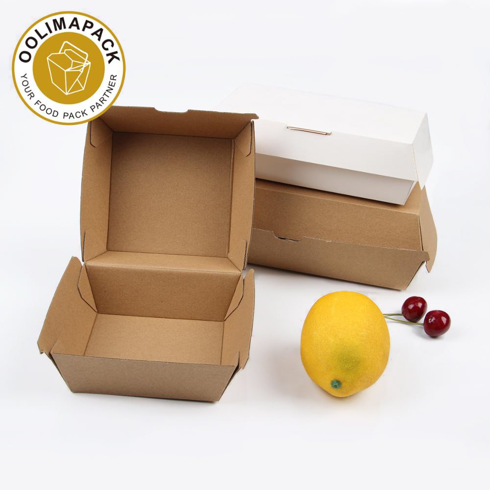 Large Clamshell Hamburger Take Out Carton,hot dog paper packaging box