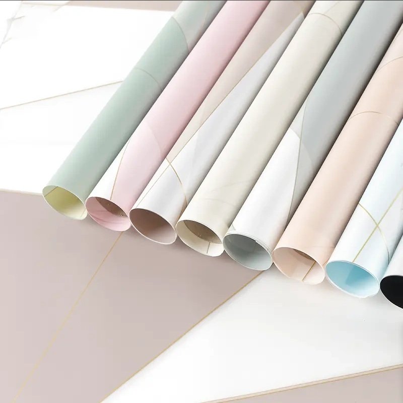 Tondo New Unique Printed Magnetic Line Floral Wrapping Paper Waterproof Packaging Paper