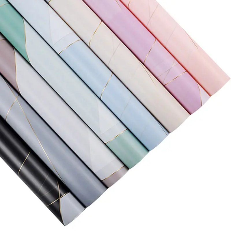 Tondo New Unique Printed Magnetic Line Floral Wrapping Paper Waterproof Packaging Paper