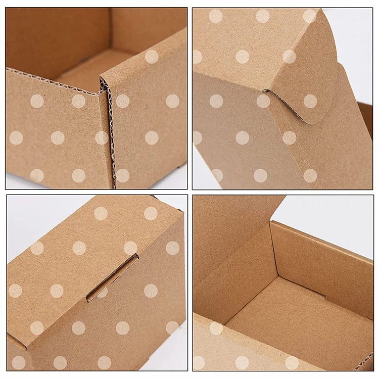 Wholesale Custom Logo Printed Kraft Paper Folding Corrugated Shipping Mailer Packaging Boxes