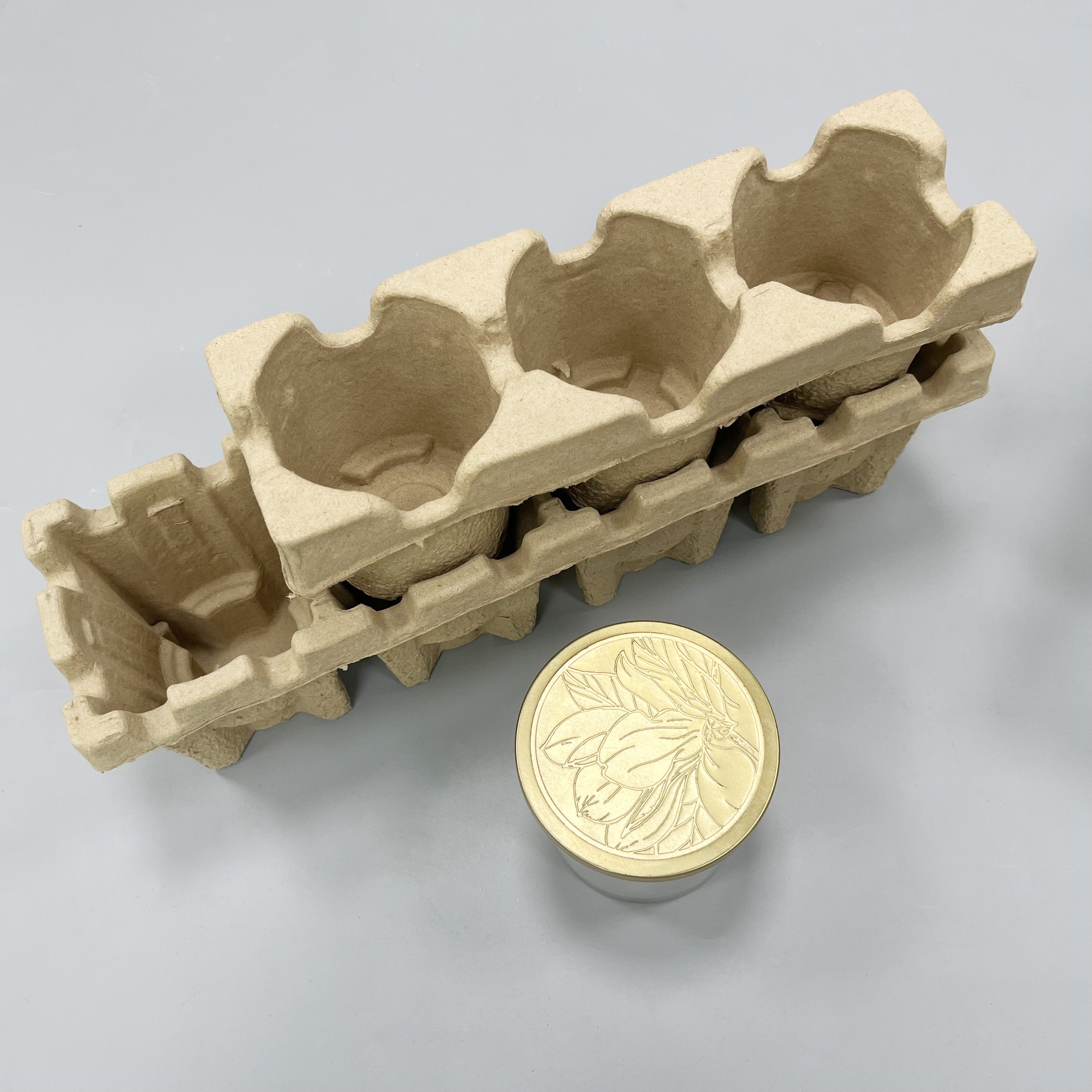 Packaging box Tray recycled eco friendly Shape OEM mold made Biodegradable Pulp Paper Inner pulp insert