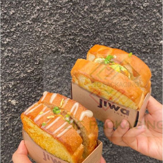 Hot Sale Custom Printed Takeaway To-go Cheese Paper Sandwich Box Korean Egg Drop Sandwich Paper Packaging
