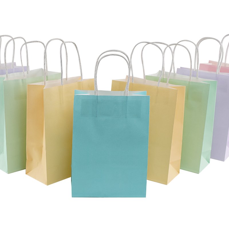 Wholesale Custom Luxury Craft Gift Brown White packaging Bolsa De Papel Printed Shopping Bag Kraft paper Bags With Your Own Logo