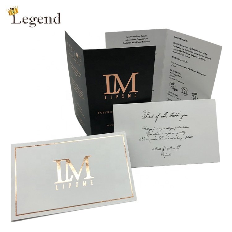 Simple Luxury Printing Gold Foil Clothes Garment Paper Gift Card Custom Thank You Card For Gift