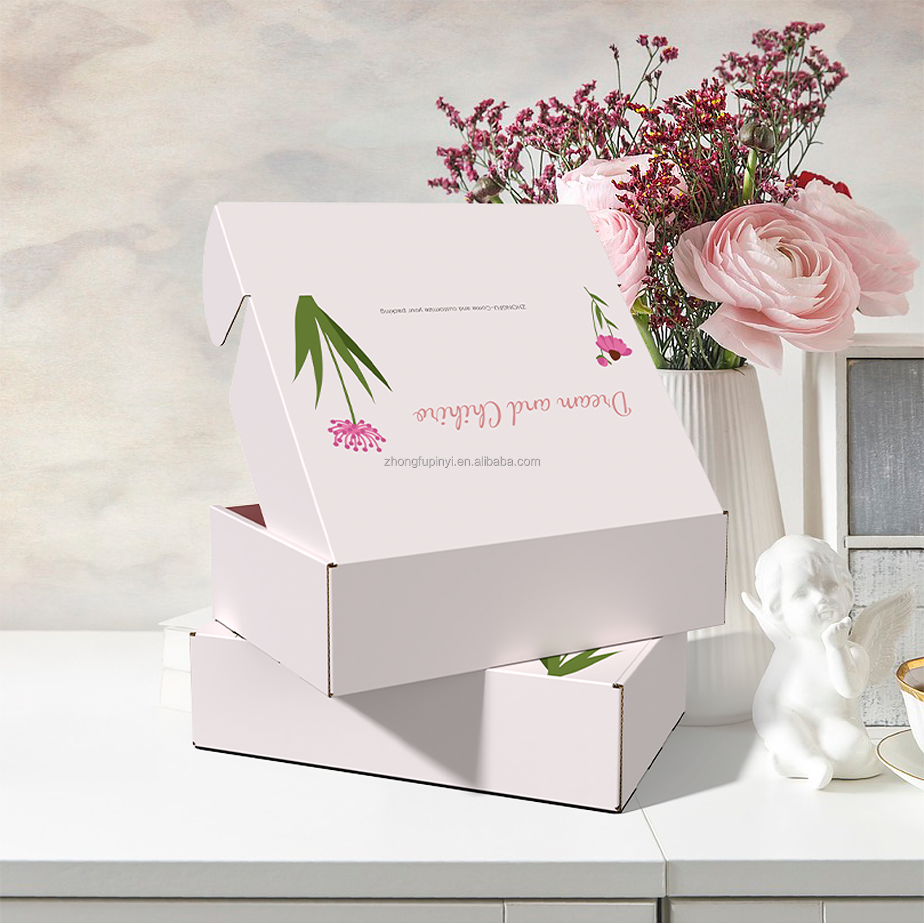 Custom Packaging Paper Luxury Flower Hat Gift Boxes Wholesale I Love You Roses Paper Box For Packaging Flowers