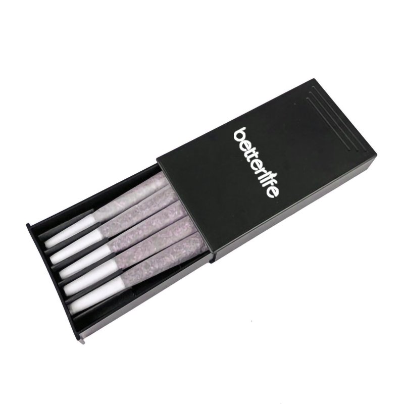 Customize Pre Smell Proof Roll Child Proof CR Portable Paper Box Packaging With 5 Dividers Cone Filling Box