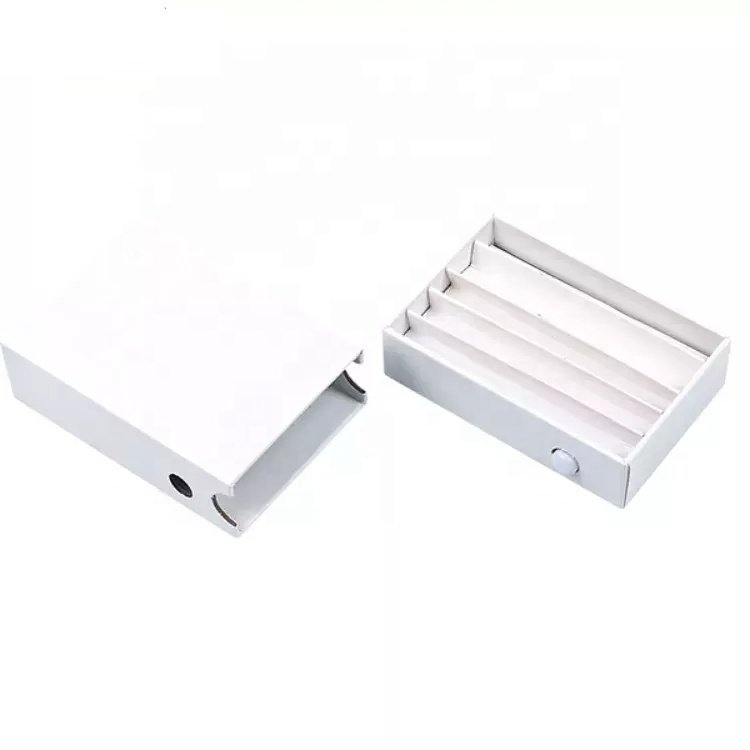 Customize Pre Smell Proof Roll Child Proof CR Portable Paper Box Packaging With 5 Dividers Cone Filling Box