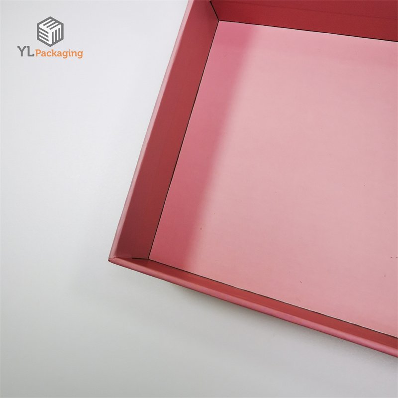 luxury rigid pink magnetic close silk scarf packaging boxes