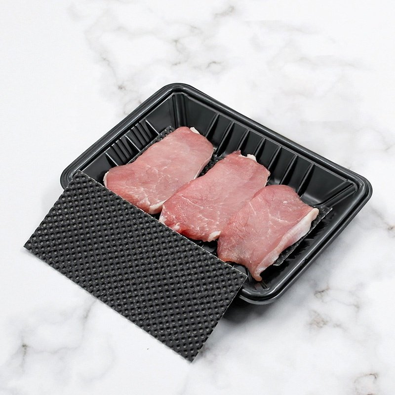 Frozen Chicken Meat Packing Tray With Absorbent Pads Disposable Food Grade Packaging Blood Absorbent Pad Meat