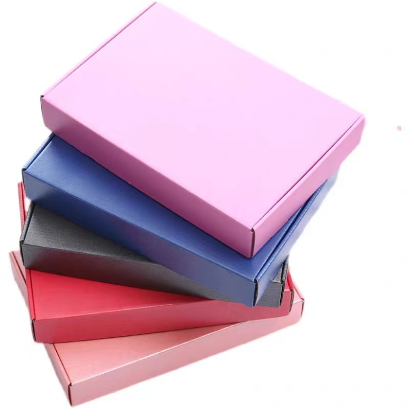 Eco-friendly Custom Logo Corrugated Cardboard Paper Packaging Box Tear Strip self sealing Mailer Shipping Gift Box