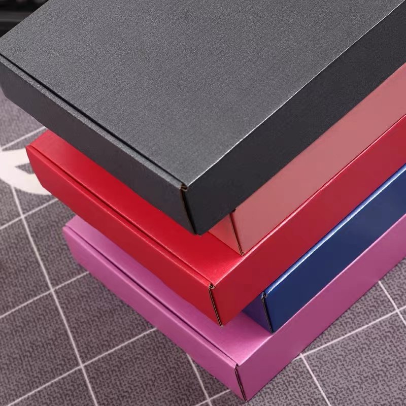 Eco-friendly Custom Logo Corrugated Cardboard Paper Packaging Box Tear Strip self sealing Mailer Shipping Gift Box