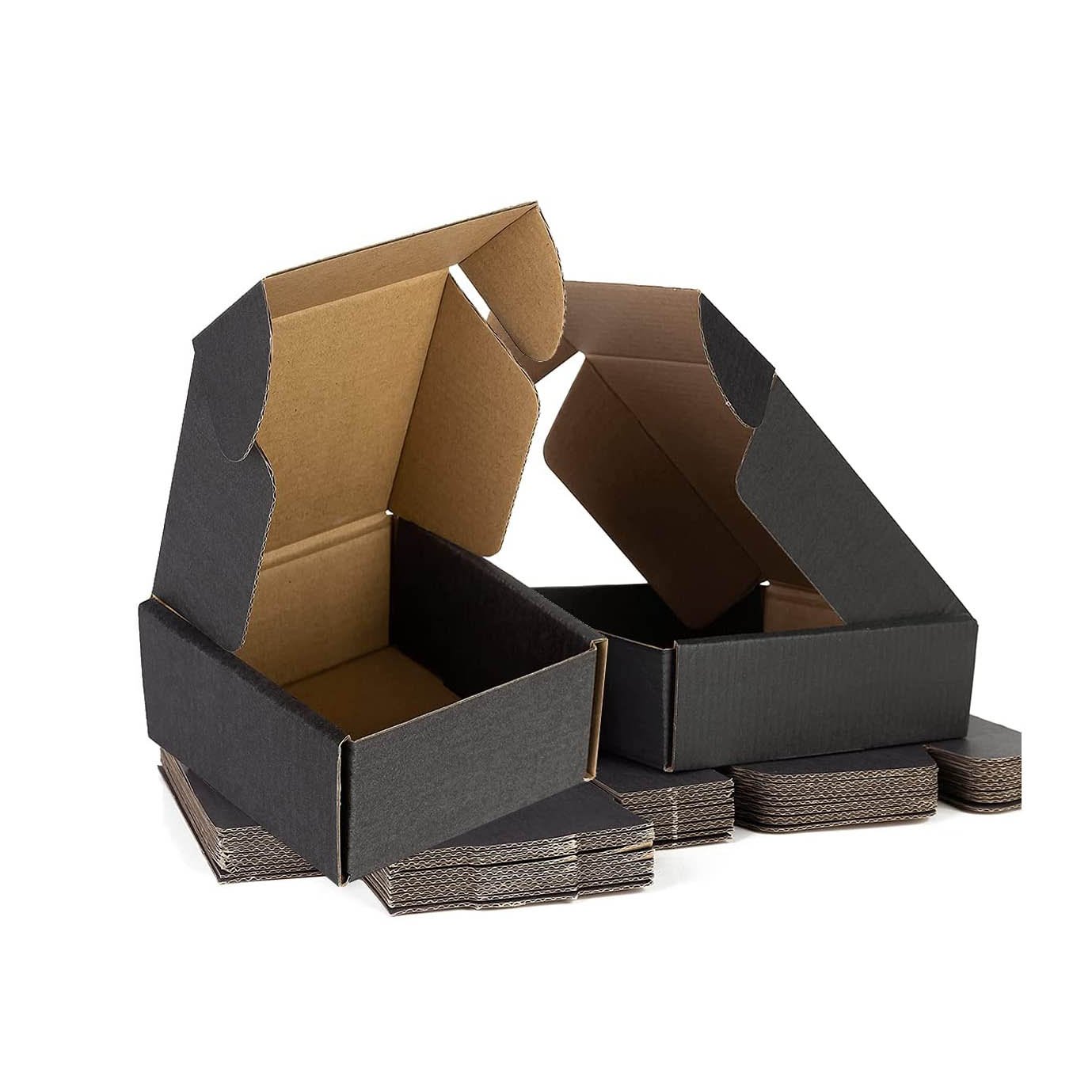 Customized Logo Printing Perfume Paper Packaging Box Black Shipping Corrugated Cardboard Mailer Box For Emballage Carton