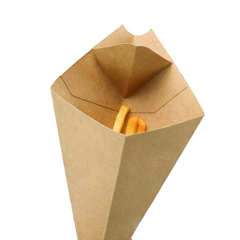 Paper For Packaging Packing Folding With Oolima Crepe Holder Food Grade Cone Carton Custom Pillow Rehead Cheap French Fries Box