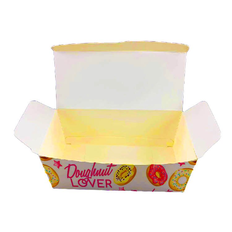 Wholesale Custom Logo Dessert Paper Boxes Donut Box Packaging With Custom Printing