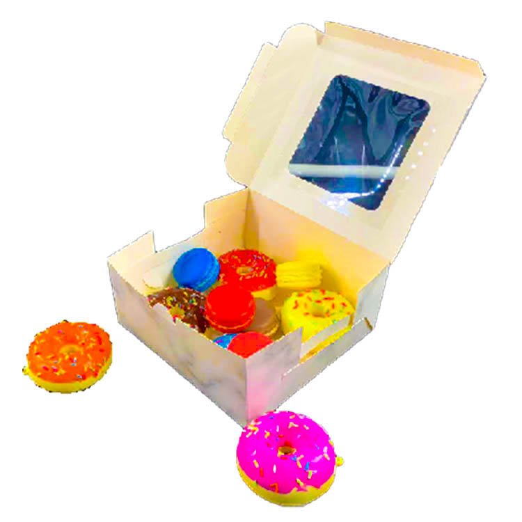 Wholesale Custom Logo Dessert Paper Boxes Donut Box Packaging With Custom Printing