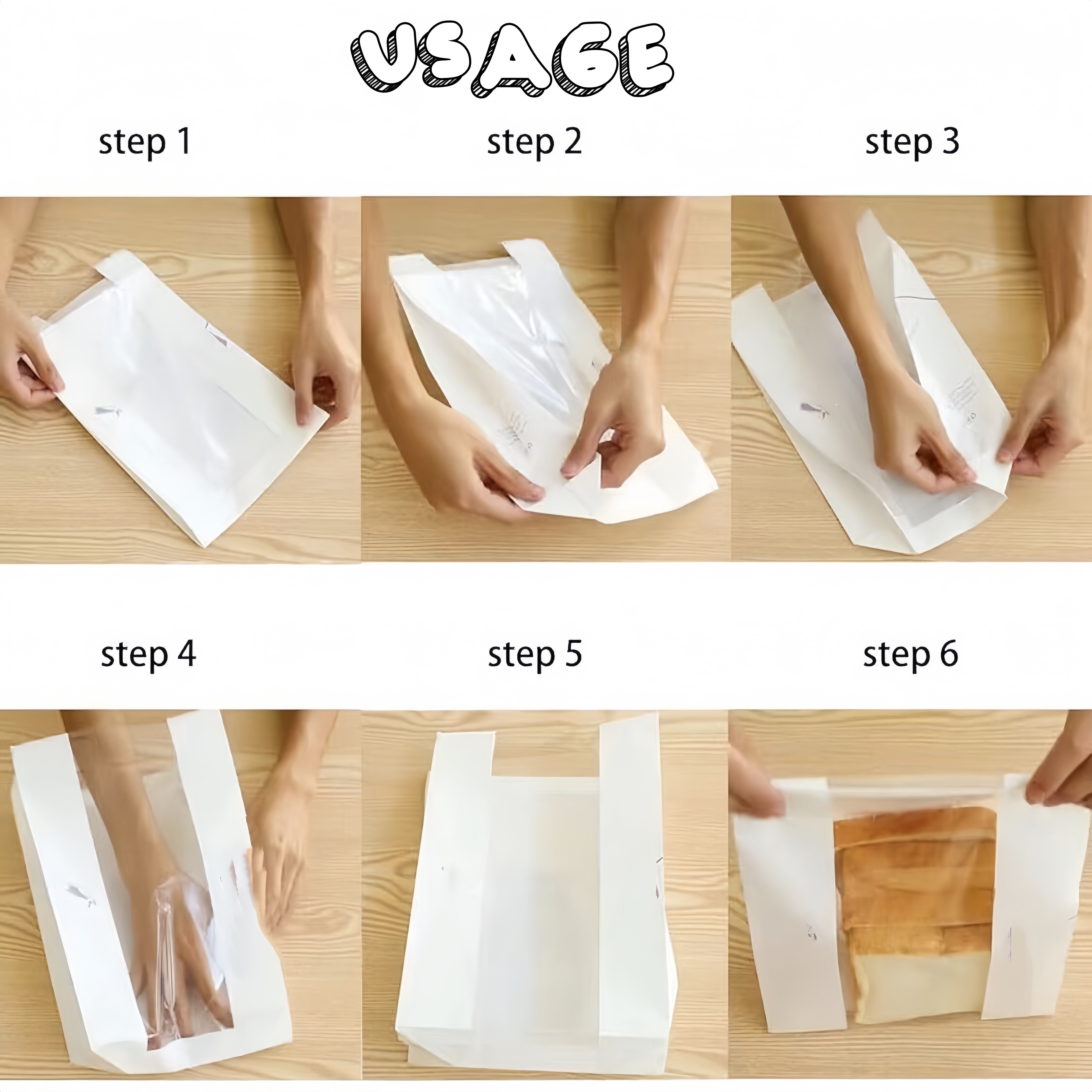 Kraft Greaseproof Paper Bakery Bag Donuts Bags for Packaging Homemade Goodies Croissant Sourdough Bread Bag with Clear Window