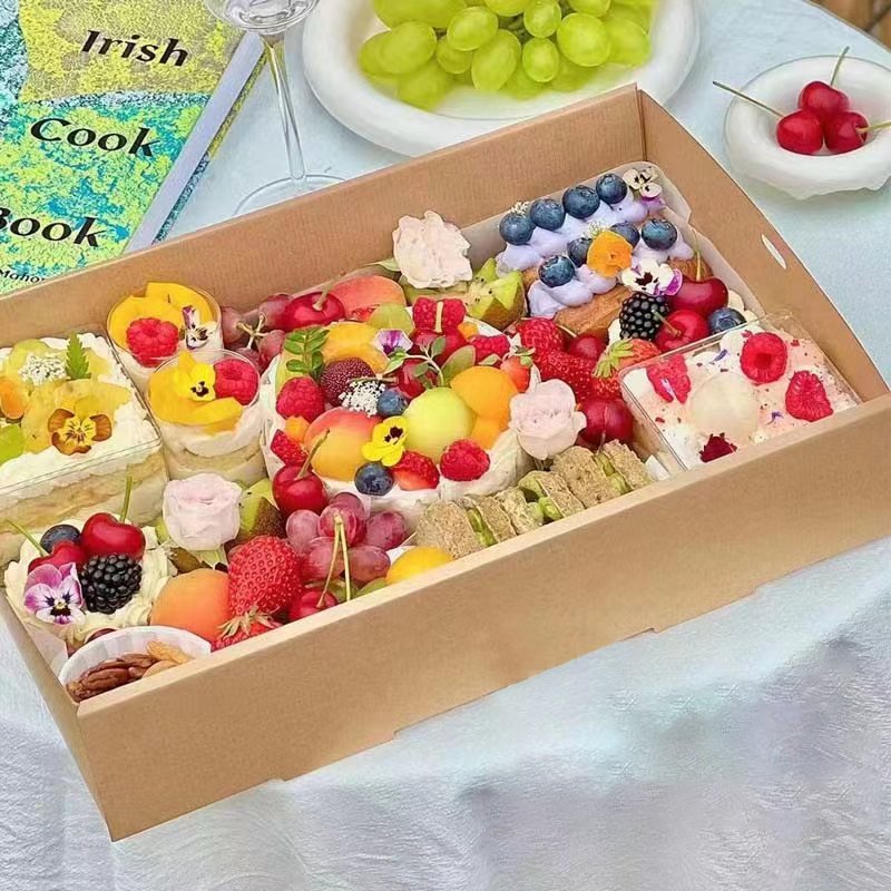 custom fast food packaging boxes disposable paper box for picnic food packaging paper boxes food packaging kraft paper