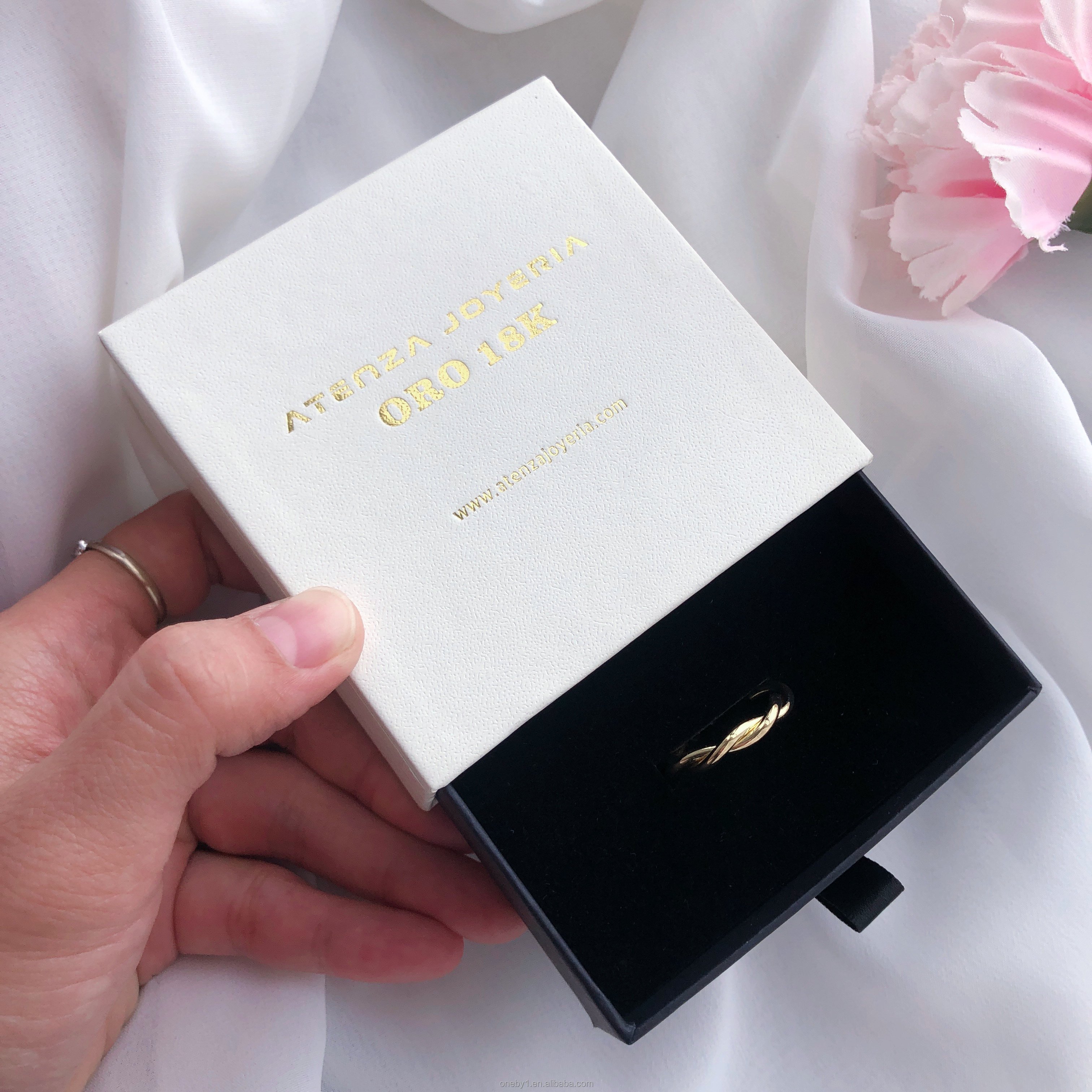 Premium Brand Low Price Black Small Present Craft Gift Ring Necklace Bracelet Paper Jewelry Box For Packaging Paper Box