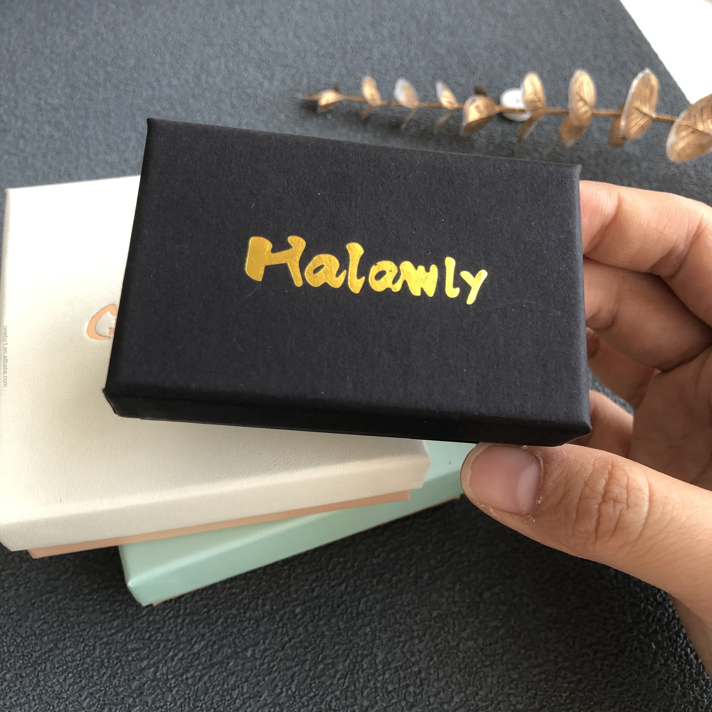 Premium Brand Low Price Black Small Present Craft Gift Ring Necklace Bracelet Paper Jewelry Box For Packaging Paper Box