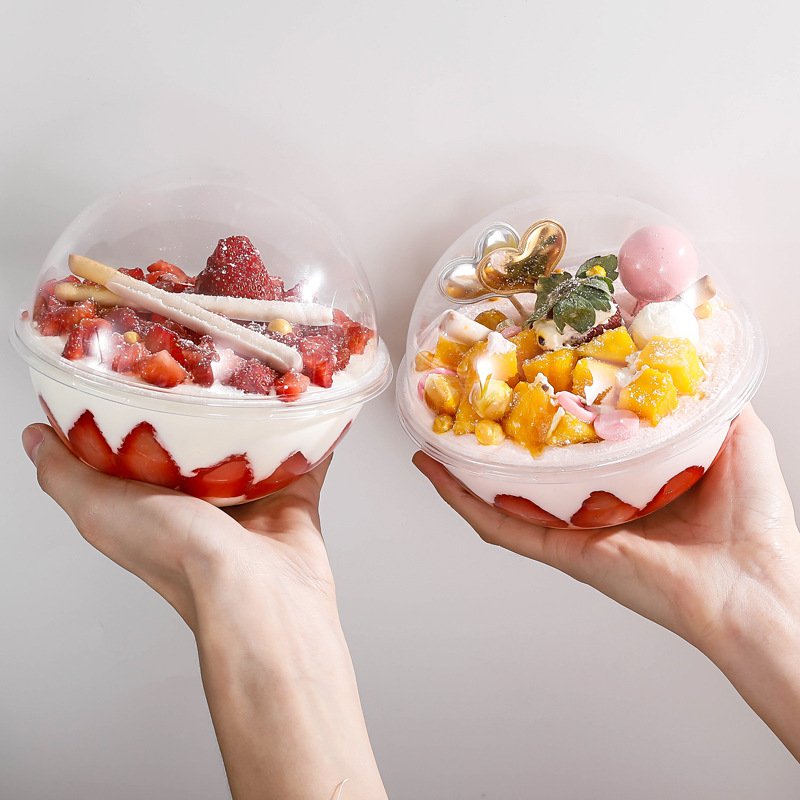 Handel Christmas Packaging Box Round Spherical Cake Box Transparent Baked Pastry Packing Round Cake Gift Box