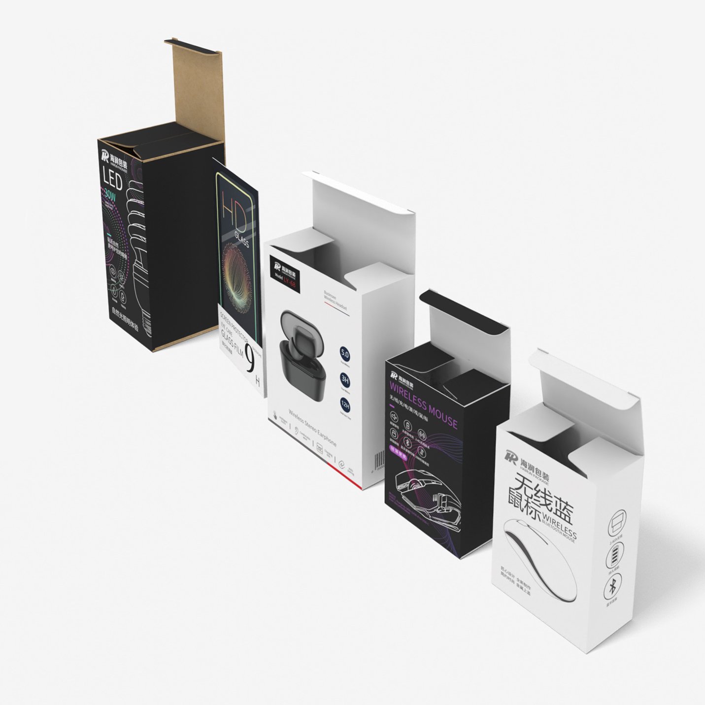 custom Wireless Headphone Paper Box package Electronic product packaging box